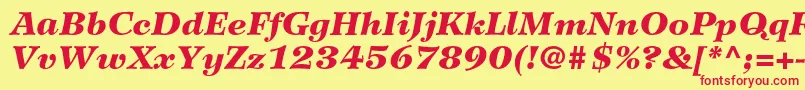 WilkeltstdBlackitalic Font – Red Fonts on Yellow Background