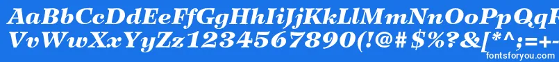 フォントWilkeltstdBlackitalic – 青い背景に白い文字