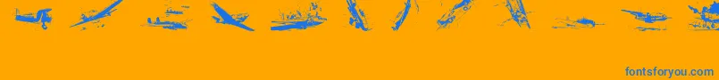 Police WorldWarIiWarplanes2 – polices bleues sur fond orange