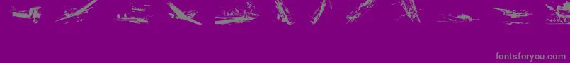 WorldWarIiWarplanes2 Font – Gray Fonts on Purple Background