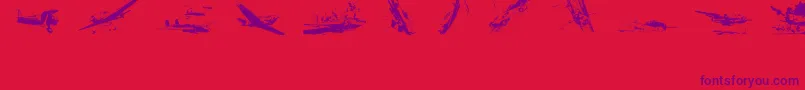 WorldWarIiWarplanes2 Font – Purple Fonts on Red Background