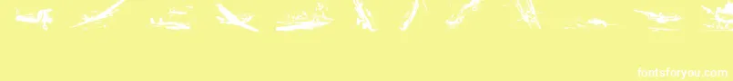 WorldWarIiWarplanes2 Font – White Fonts on Yellow Background