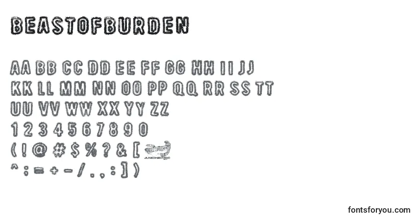 Шрифт BeastOfBurden – алфавит, цифры, специальные символы