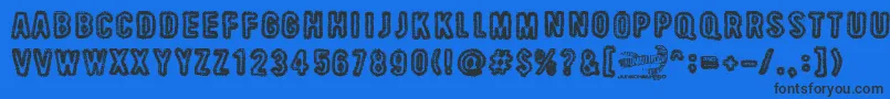 Шрифт BeastOfBurden – чёрные шрифты на синем фоне