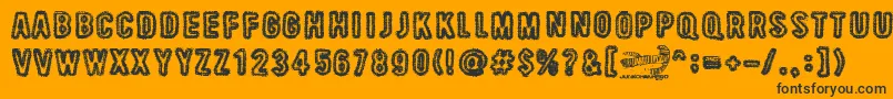 BeastOfBurden Font – Black Fonts on Orange Background