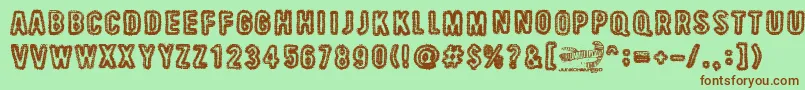 BeastOfBurden Font – Brown Fonts on Green Background
