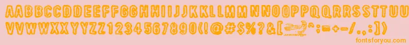 BeastOfBurden Font – Orange Fonts on Pink Background