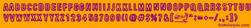 BeastOfBurden Font – Purple Fonts on Orange Background