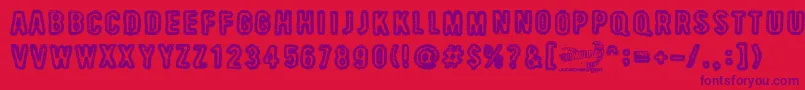 BeastOfBurden Font – Purple Fonts on Red Background