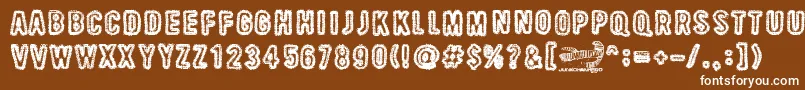 Шрифт BeastOfBurden – белые шрифты на коричневом фоне