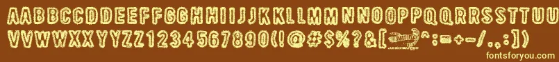 BeastOfBurden Font – Yellow Fonts on Brown Background
