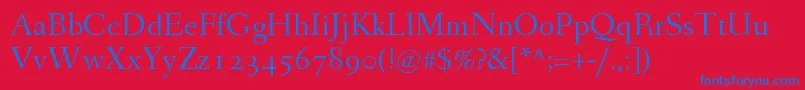 FanwoodWebfont Font – Blue Fonts on Red Background