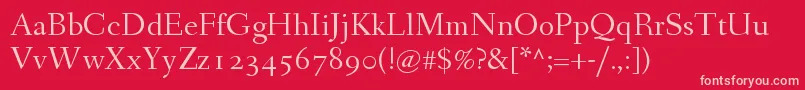 FanwoodWebfont Font – Pink Fonts on Red Background