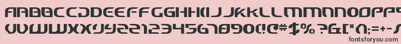 フォントStarfighterCadet – ピンクの背景に黒い文字