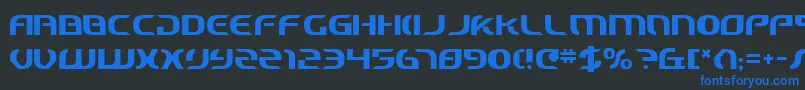 StarfighterCadet Font – Blue Fonts on Black Background