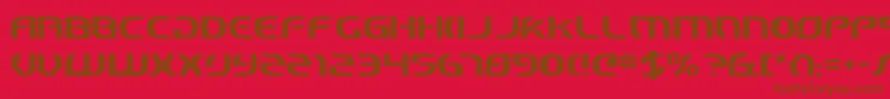 フォントStarfighterCadet – 赤い背景に茶色の文字