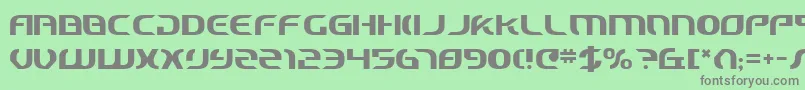 フォントStarfighterCadet – 緑の背景に灰色の文字