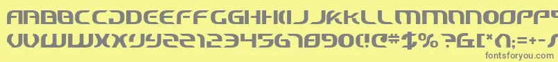 StarfighterCadet Font – Gray Fonts on Yellow Background