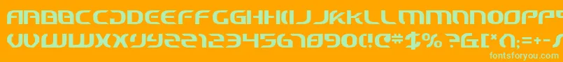 StarfighterCadet Font – Green Fonts on Orange Background