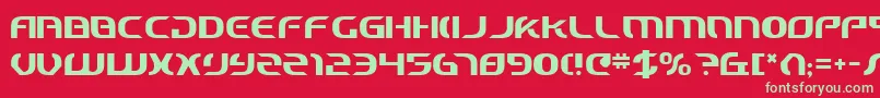 StarfighterCadet Font – Green Fonts on Red Background