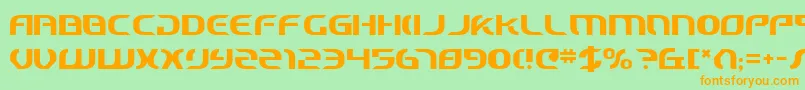 StarfighterCadet Font – Orange Fonts on Green Background
