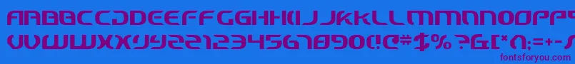 StarfighterCadet Font – Purple Fonts on Blue Background