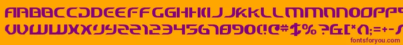 StarfighterCadet Font – Purple Fonts on Orange Background