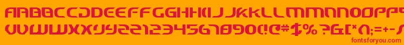StarfighterCadet Font – Red Fonts on Orange Background