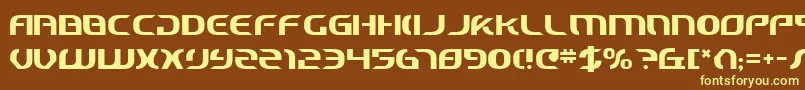 StarfighterCadet Font – Yellow Fonts on Brown Background