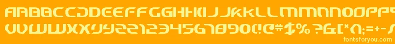 StarfighterCadet Font – Yellow Fonts on Orange Background