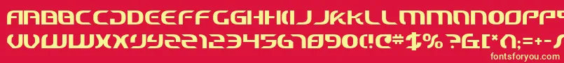 StarfighterCadet Font – Yellow Fonts on Red Background