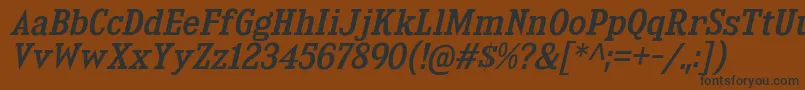 KingsbridgeRgIt Font – Black Fonts on Brown Background