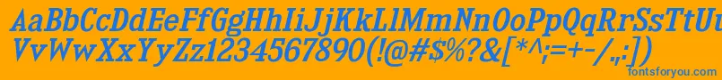 KingsbridgeRgIt Font – Blue Fonts on Orange Background