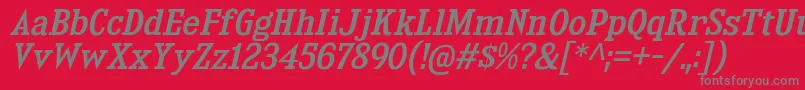 KingsbridgeRgIt Font – Gray Fonts on Red Background