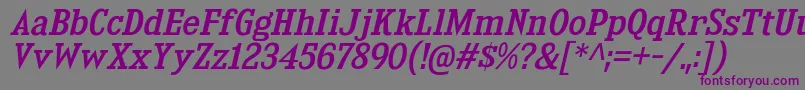 KingsbridgeRgIt Font – Purple Fonts on Gray Background