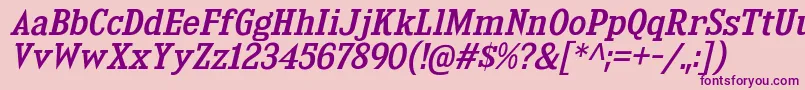 KingsbridgeRgIt Font – Purple Fonts on Pink Background