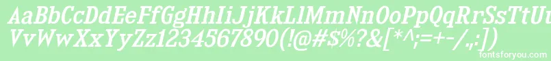 KingsbridgeRgIt Font – White Fonts on Green Background