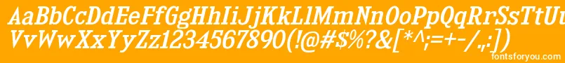 KingsbridgeRgIt Font – White Fonts on Orange Background