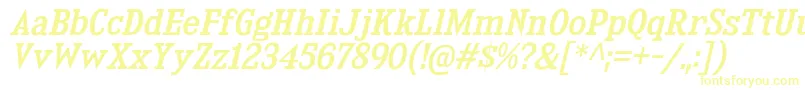 KingsbridgeRgIt Font – Yellow Fonts on White Background