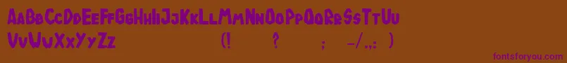 Шрифт TodeJaOigus – фиолетовые шрифты на коричневом фоне