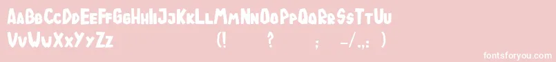 TodeJaOigus Font – White Fonts on Pink Background