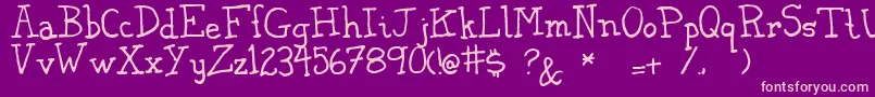 Koorear Font – Pink Fonts on Purple Background