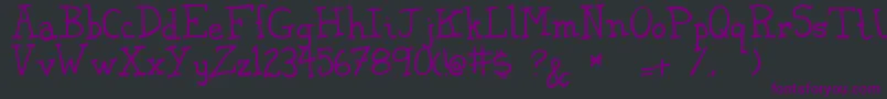 Шрифт Koorear – фиолетовые шрифты на чёрном фоне