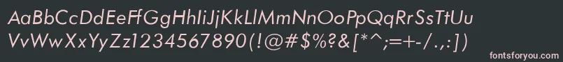 fuente FuturaBookNormalItalic – Fuentes Rosadas Sobre Fondo Negro