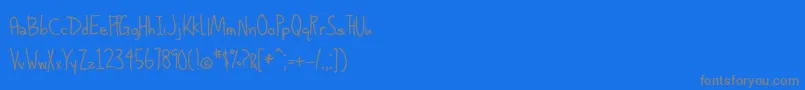 フォントBmdAlphabetizedCassetteTapesClassic – 青い背景に灰色の文字