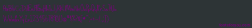 Шрифт BmdAlphabetizedCassetteTapesClassic – фиолетовые шрифты на чёрном фоне