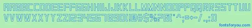 Squareo Font – Blue Fonts on Green Background