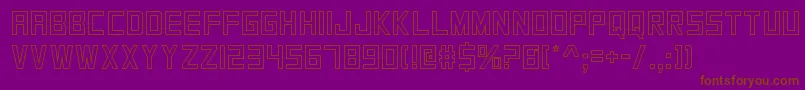 Squareo Font – Brown Fonts on Purple Background