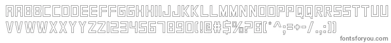 Squareo-fontti – harmaat kirjasimet valkoisella taustalla