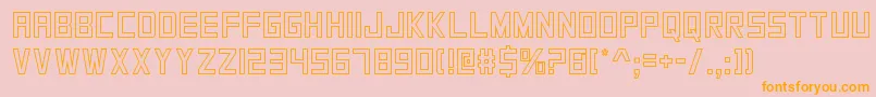 Squareo Font – Orange Fonts on Pink Background